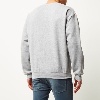 Grey crew neck sweatshirt